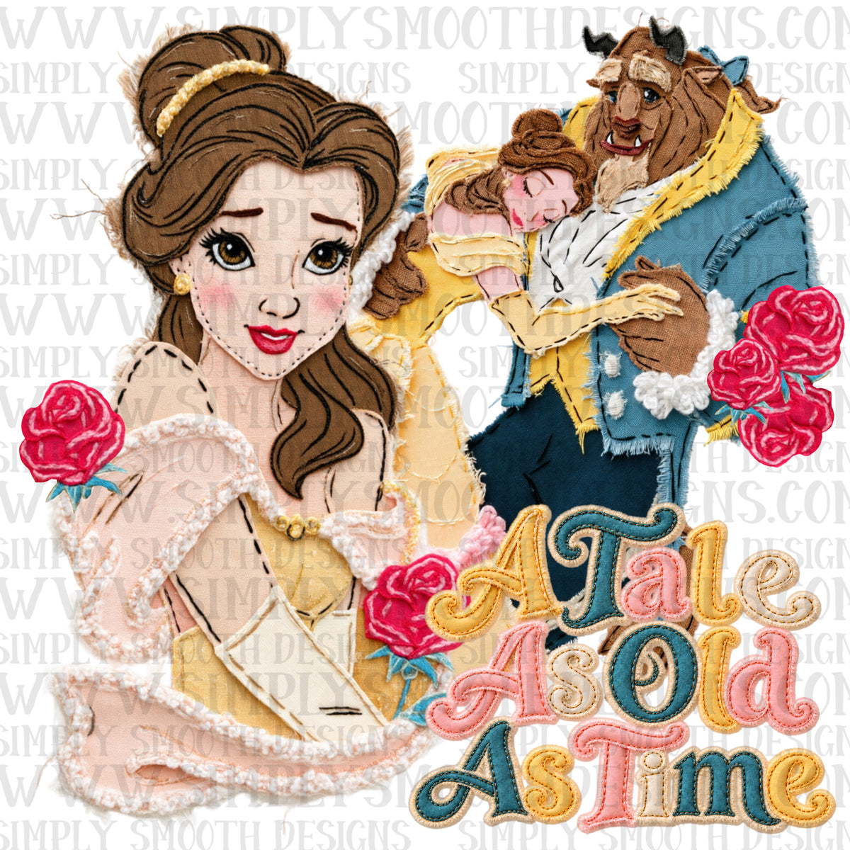 A tale as old as time frayed fabric texture png download princess