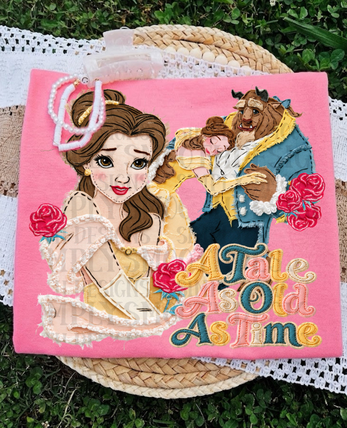 A tale as old as time frayed fabric texture png download princess
