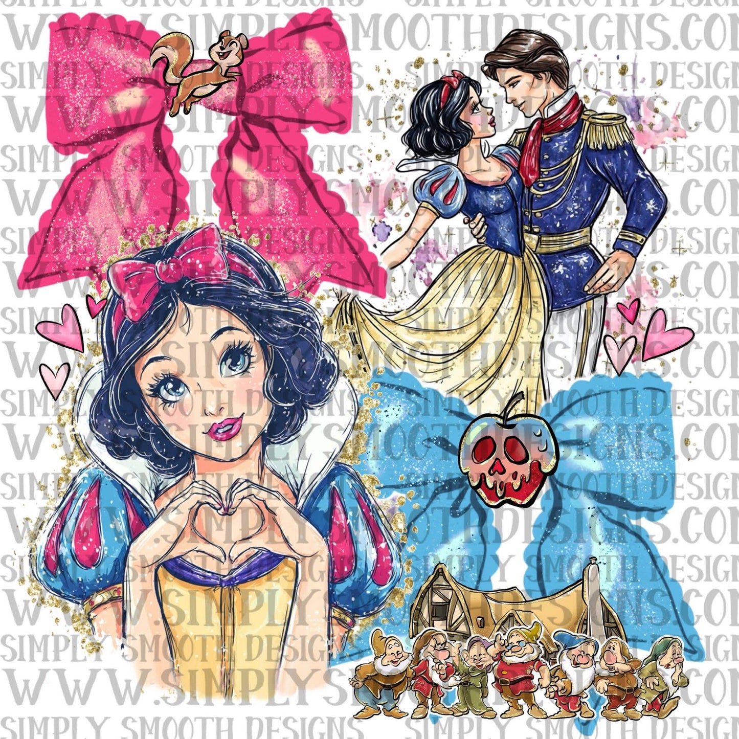 Snow + Prince Bow With Hearts