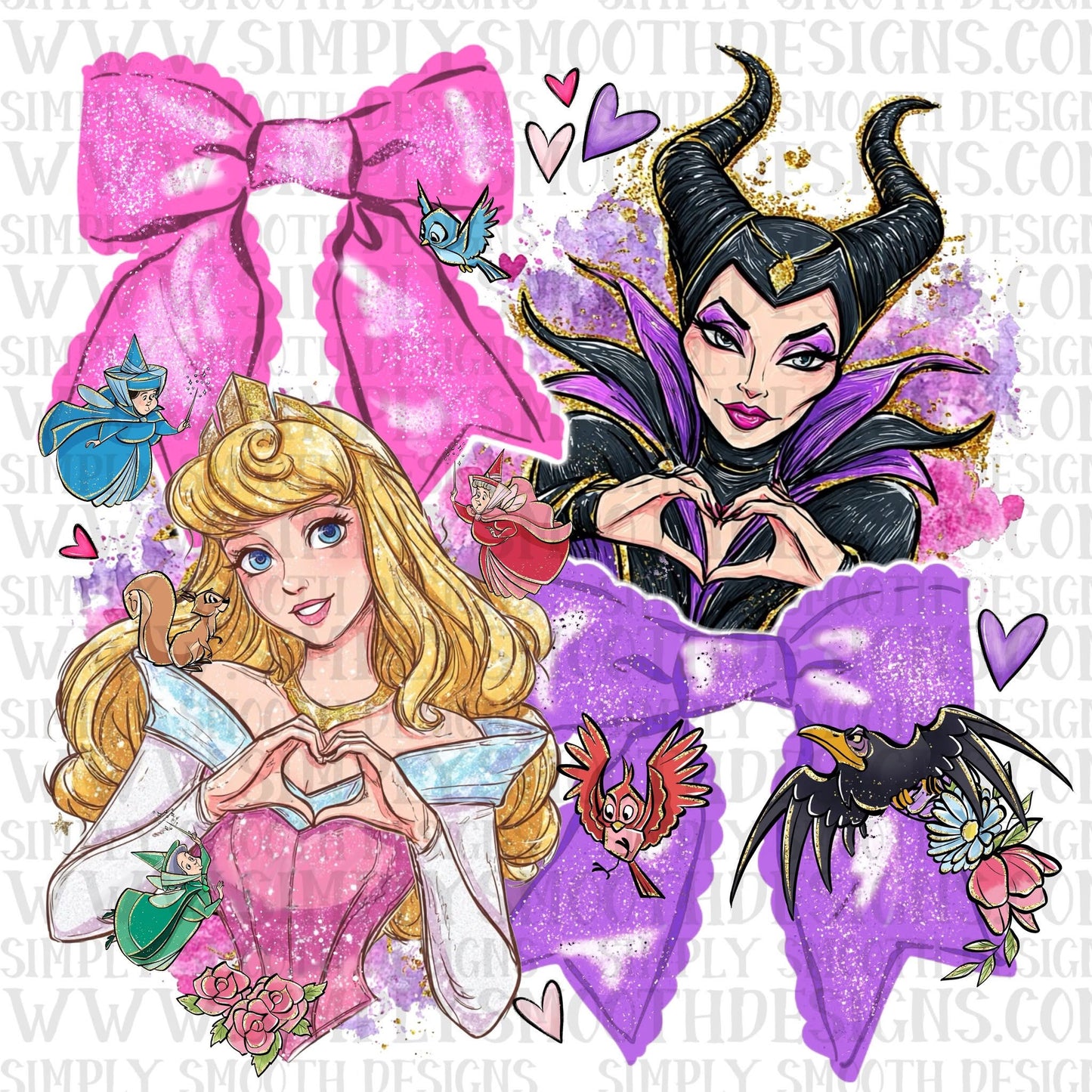 Au_ora Bow With Hearts