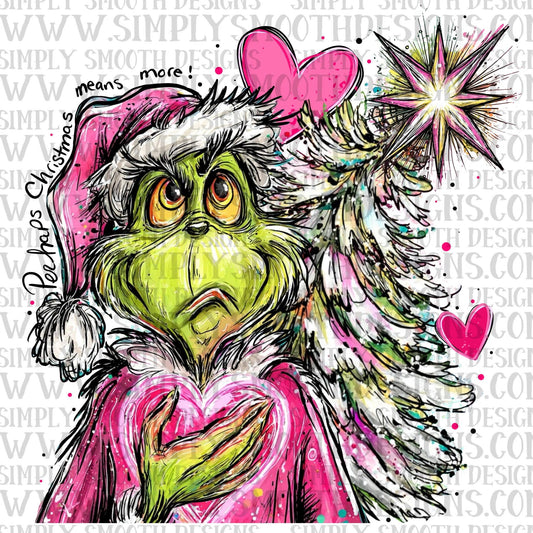 Perhaps Christmas Means More Green Guy Pink Hat