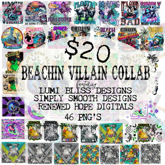 Beachin Villains Collab w/ Renewed Hope Digitals & Lumi Bliss Designs