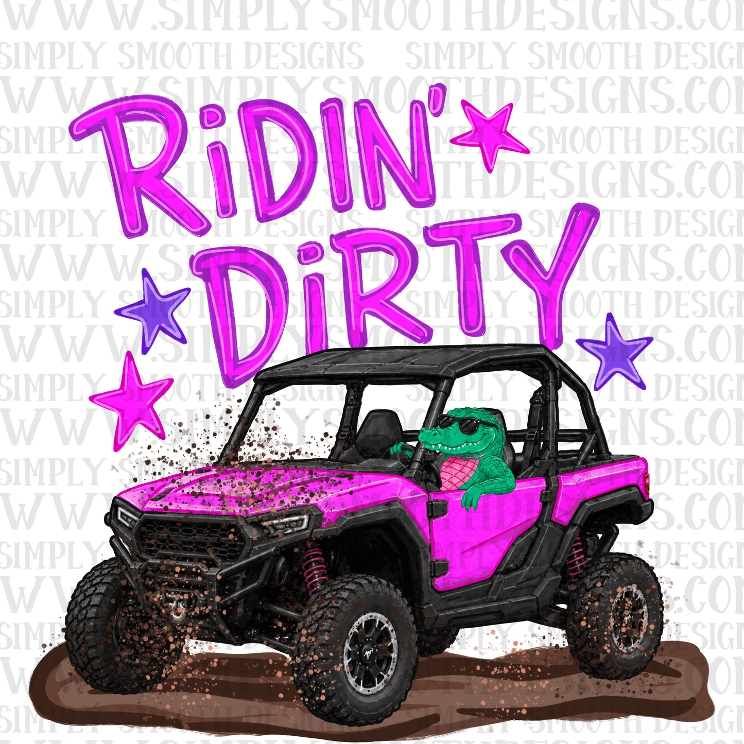 Ridin Dirty Side By Side Pink Gator