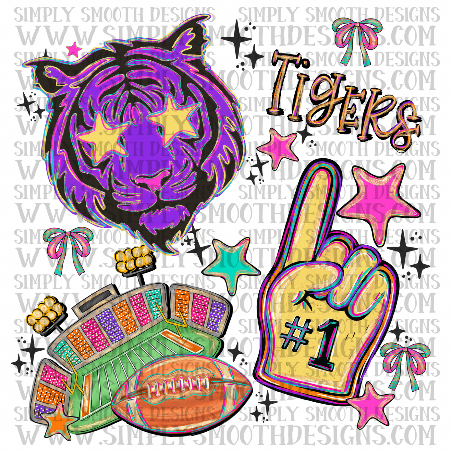 Tigers Bright Preppy