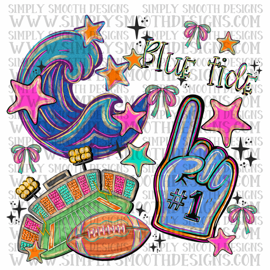 Blue Tide Bright Preppy
