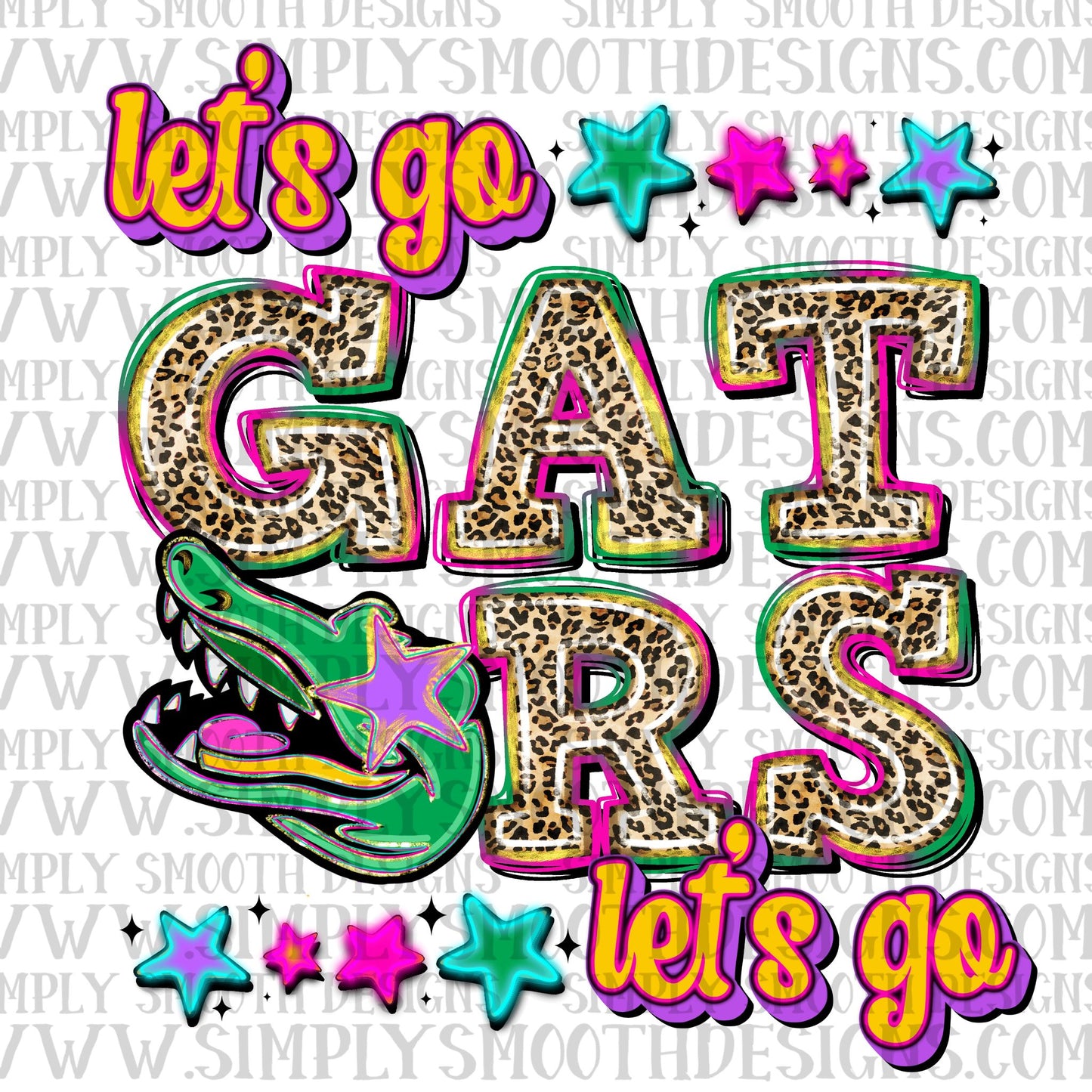 Let's Go Gators Bright Leopard