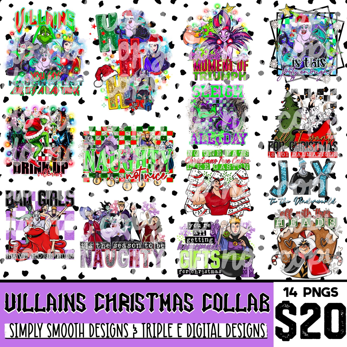 Villain Christmas Collab with Triple E Digital Designs
