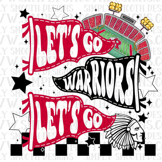 Let's Go Warriors Pennant
