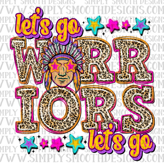 Let's Go Warriors Bright Leopard