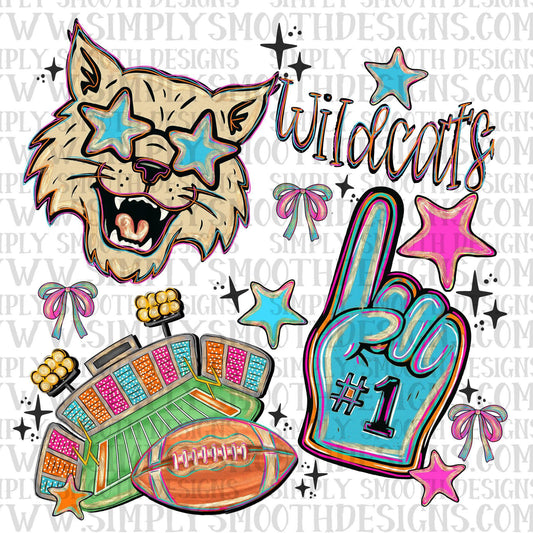 Wildcats Bright Preppy