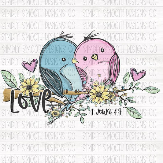 Love birds watercolor