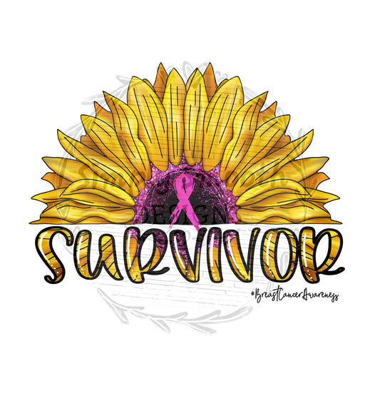 Breast cancer awareness sunflower