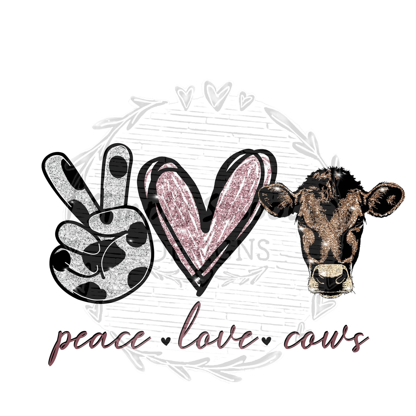 Peace love cows