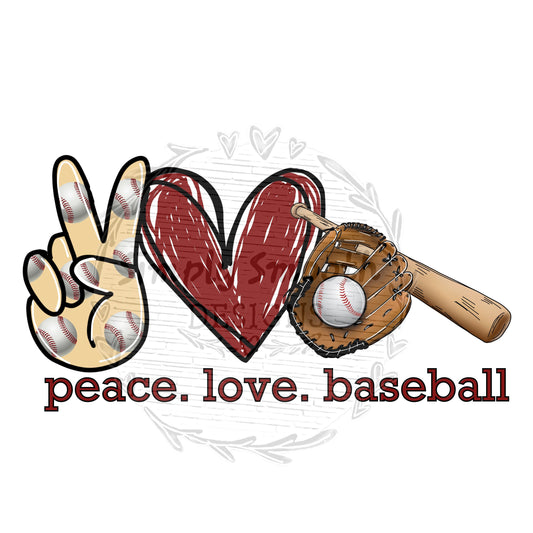 Peace love baseball