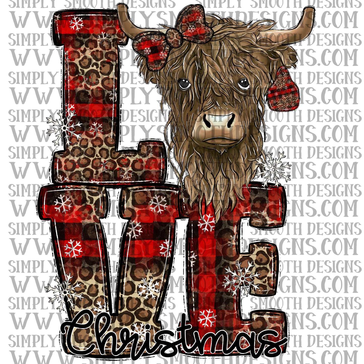 Love Christmas cow