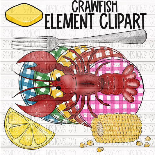 10 files crawfish element clipart