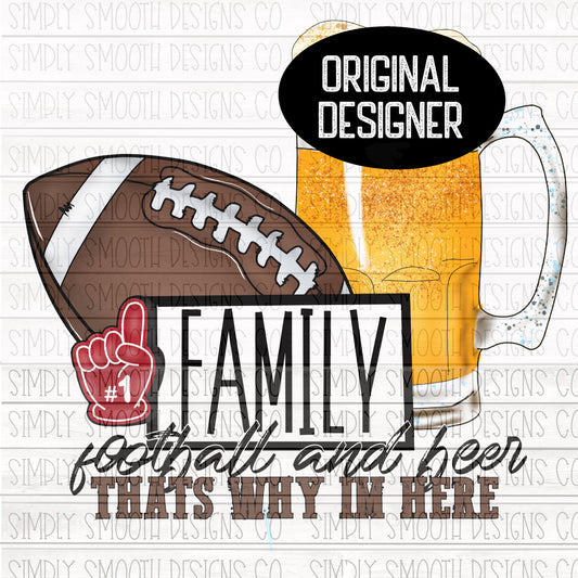 Family football and beer