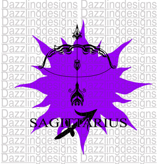 Zodiac Sagittarius Purple