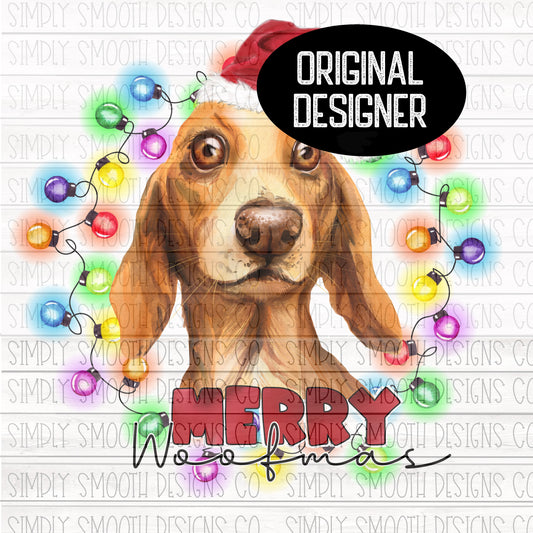 Merry woofmas Christmas dachshund