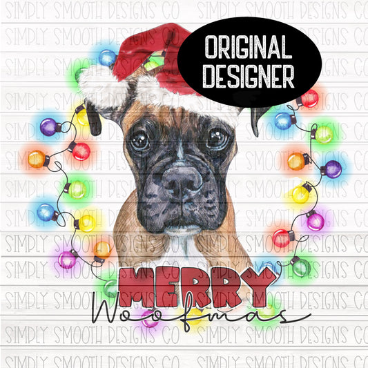 Merry woofmas Christmas boxer