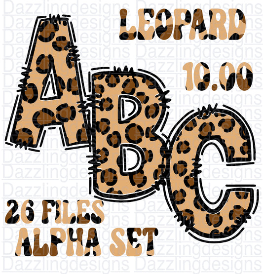 ABC’S Light Leopard Print Alphabet 26 File