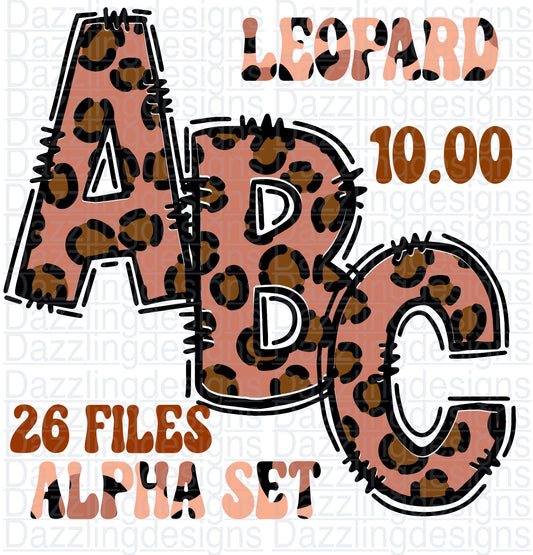 ABC’S Leopard Print Alphabet 26 File