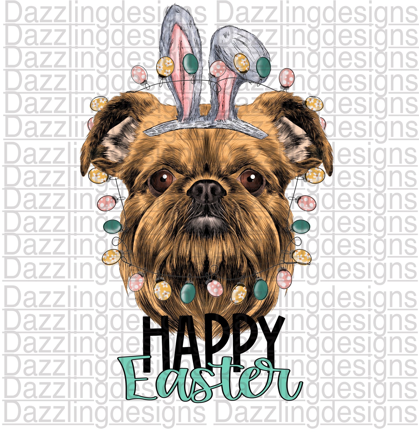 Happy Easter Dog Bunny Ears