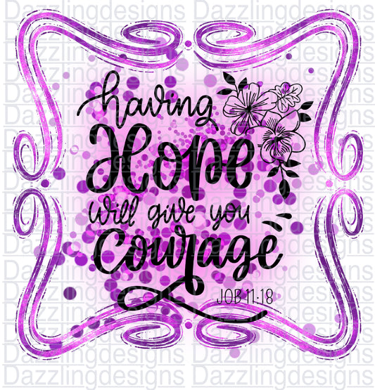 Hope and Courage splatter