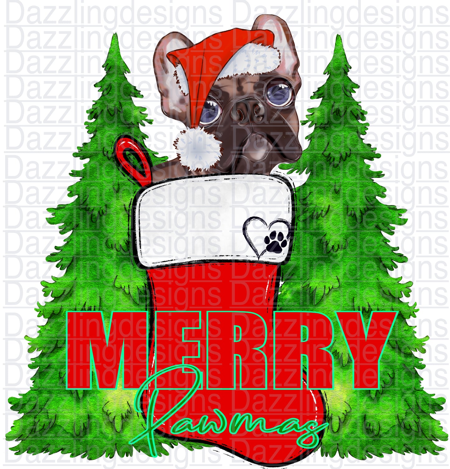 Merry Pawmas pug 2