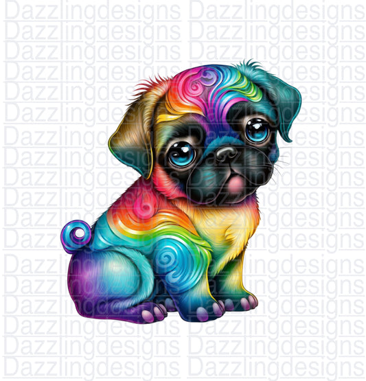 LF fur baby PUG clipart