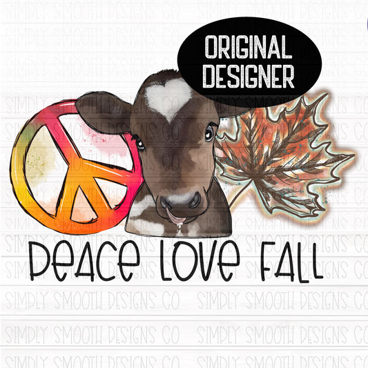 Peace love fall cow