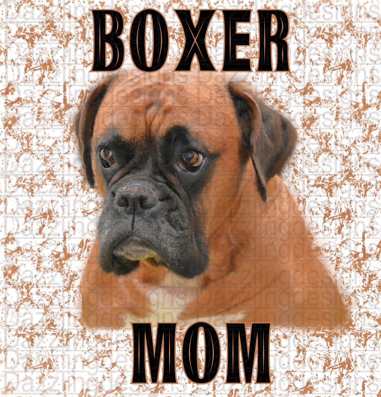 Boxer Mom png tumbler design
