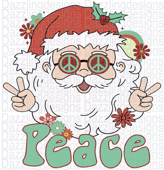 Peace Hippy Santa