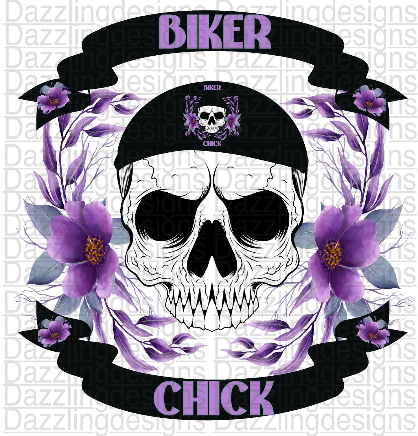 Biker Skull Biker Chick