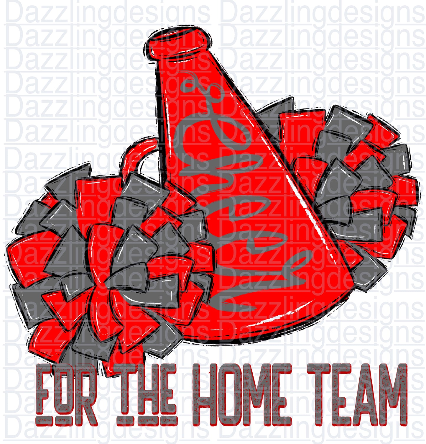 Cheer for the HOMETEAM Red Grey