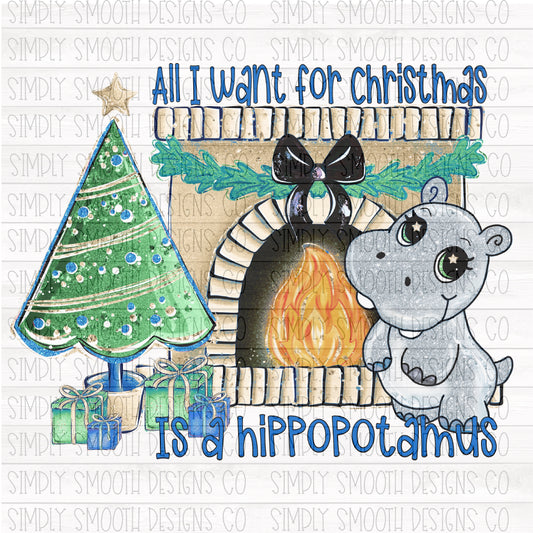 All I want for Christmas is a hippopotamus blue