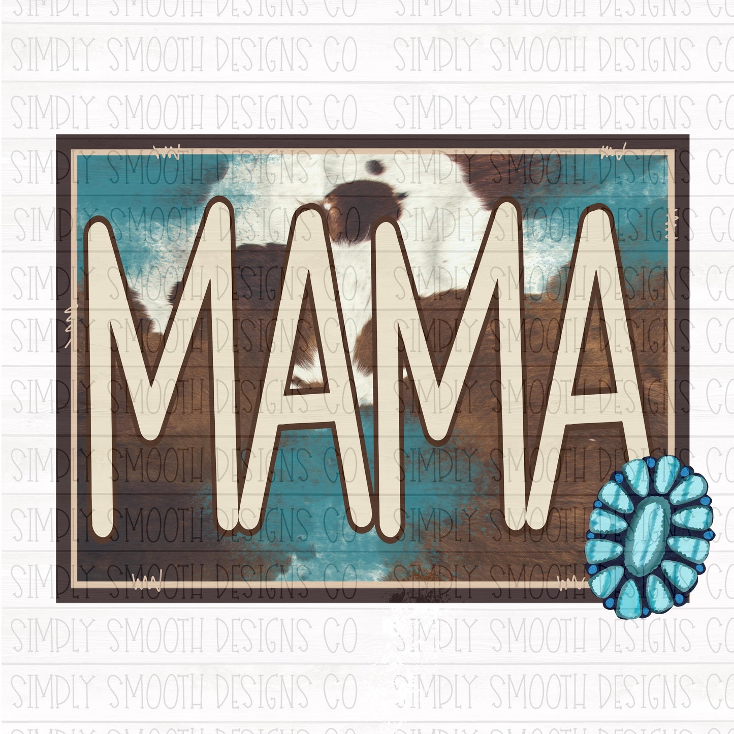 Cowhide mama with stone