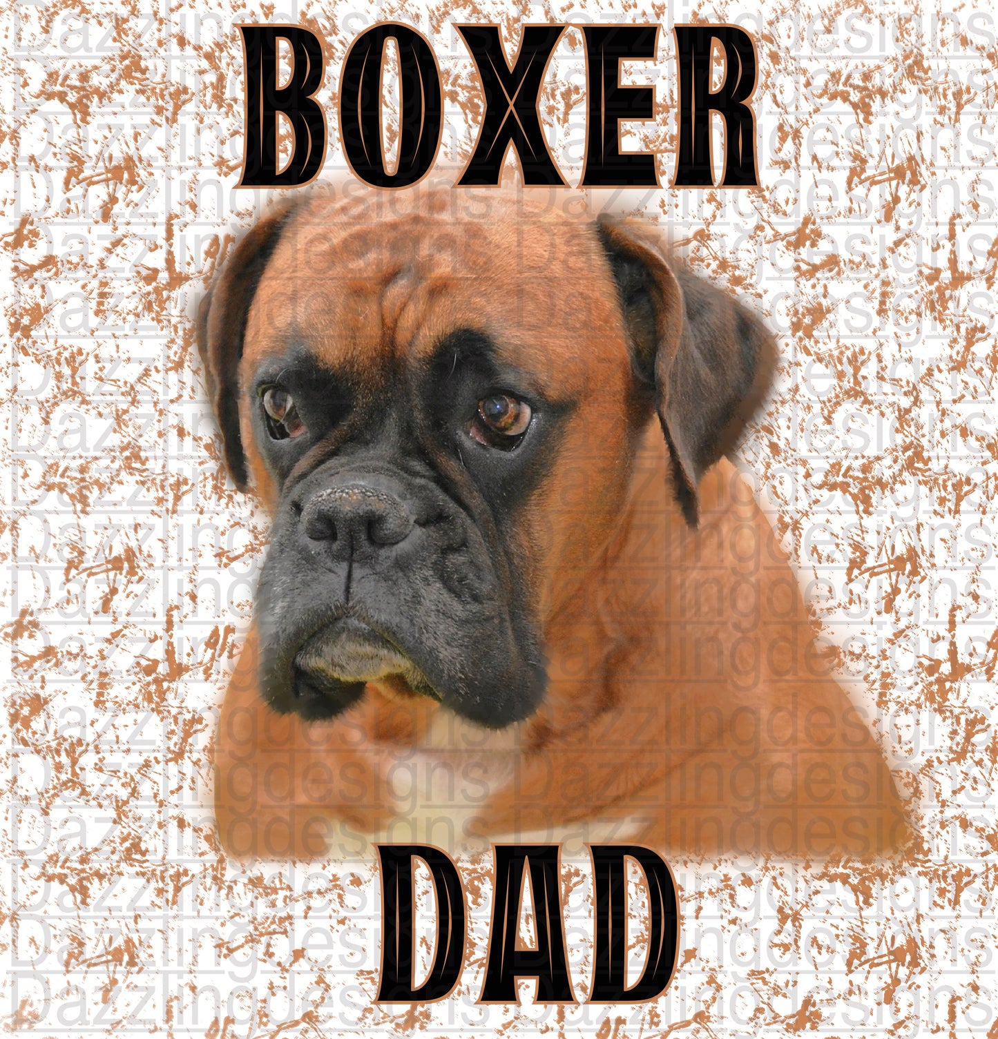 Boxer Dad png tumbler design