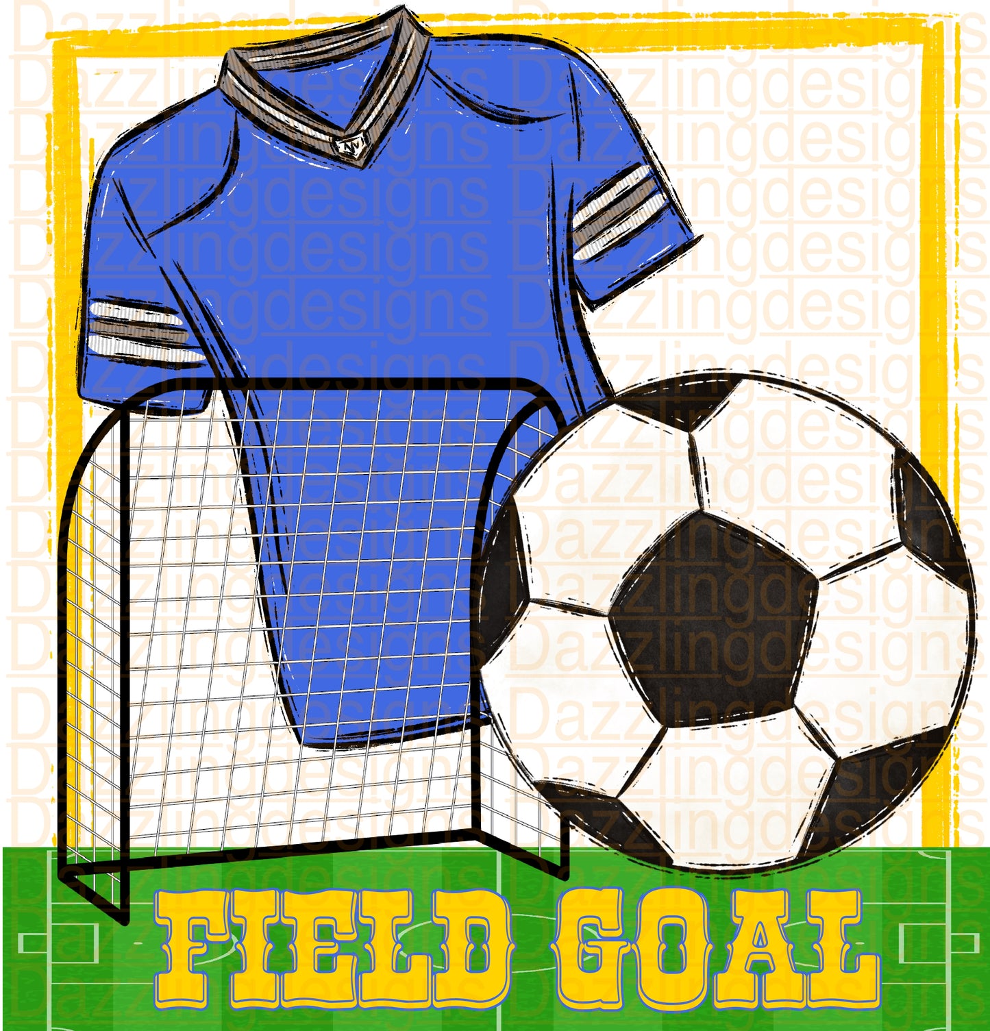 Blue Soccer Field goal
