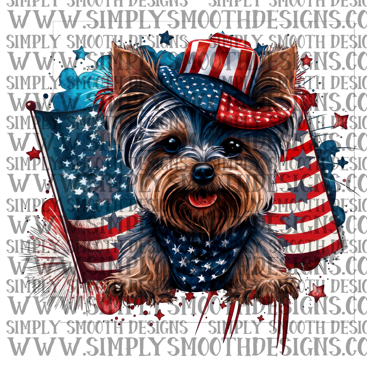 Yorkie 4th of july