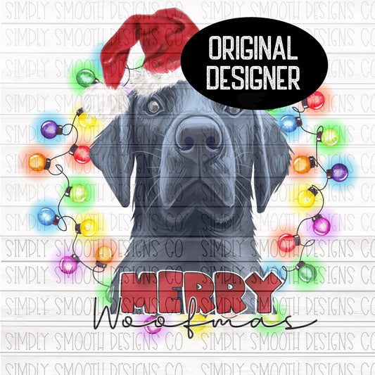 Merry woofmas Christmas Black Lab