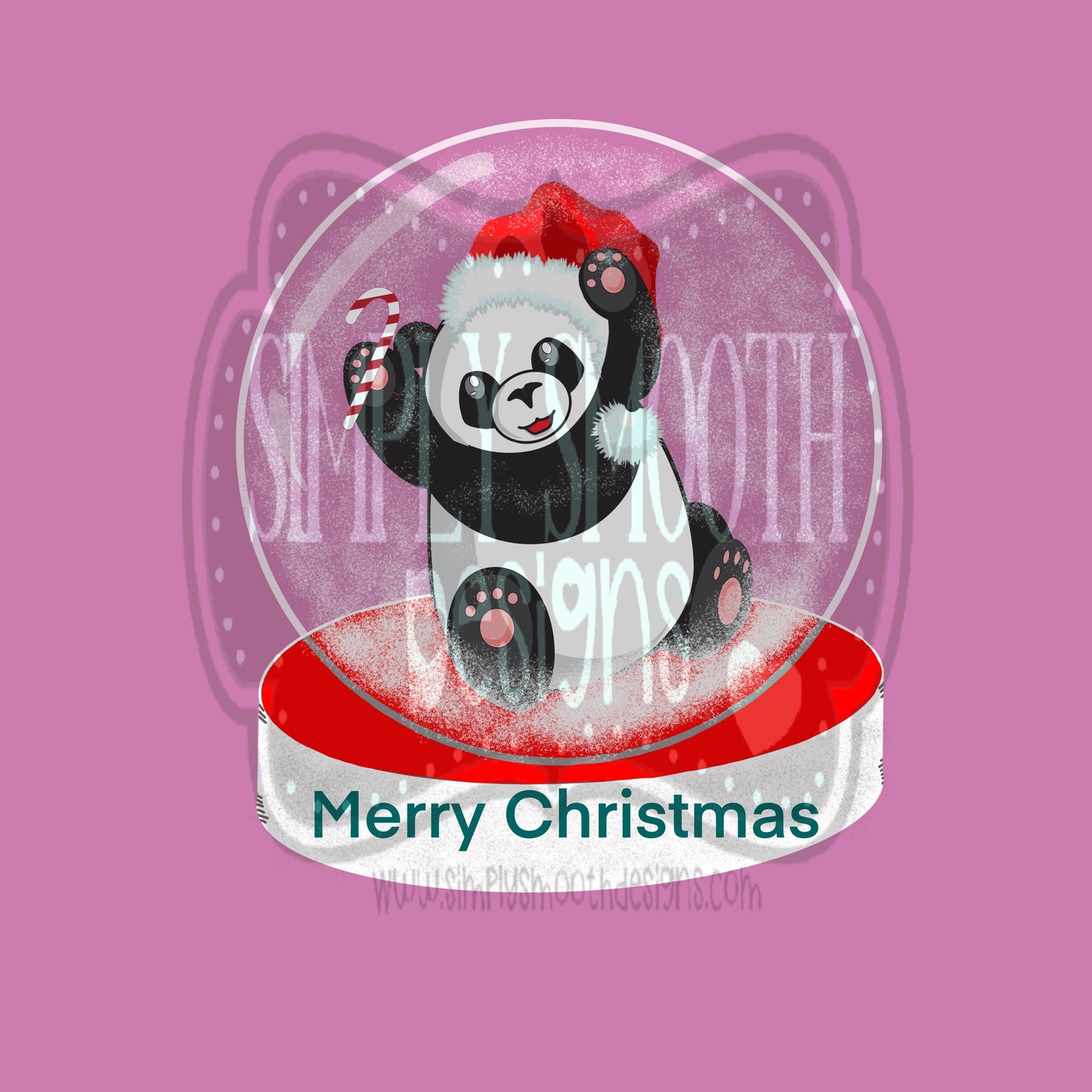 Christmas Panda Snow Globe