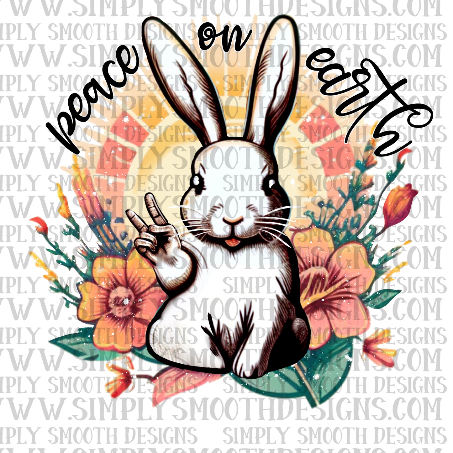 Peace sign bunny