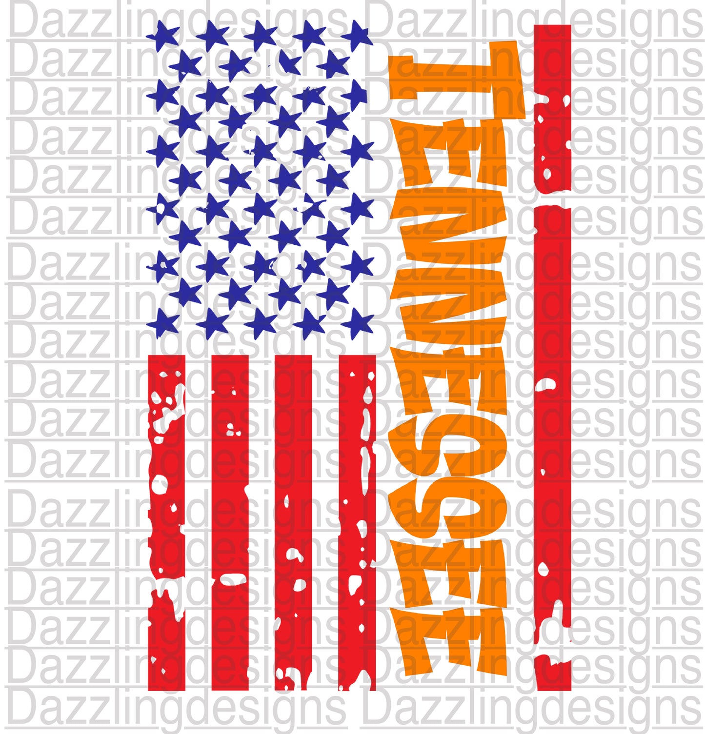 Tennessee Red White And Orange