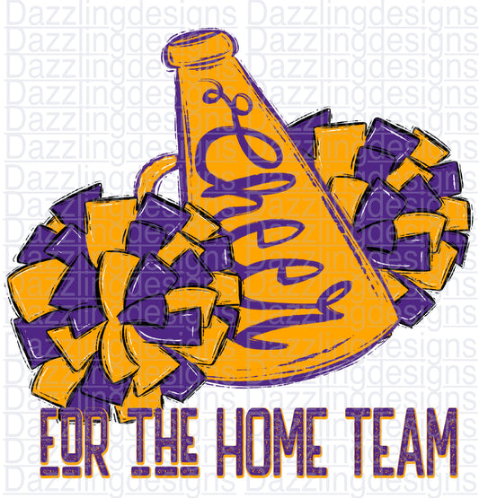 Cheer for the HOMETEAM Purple Gold