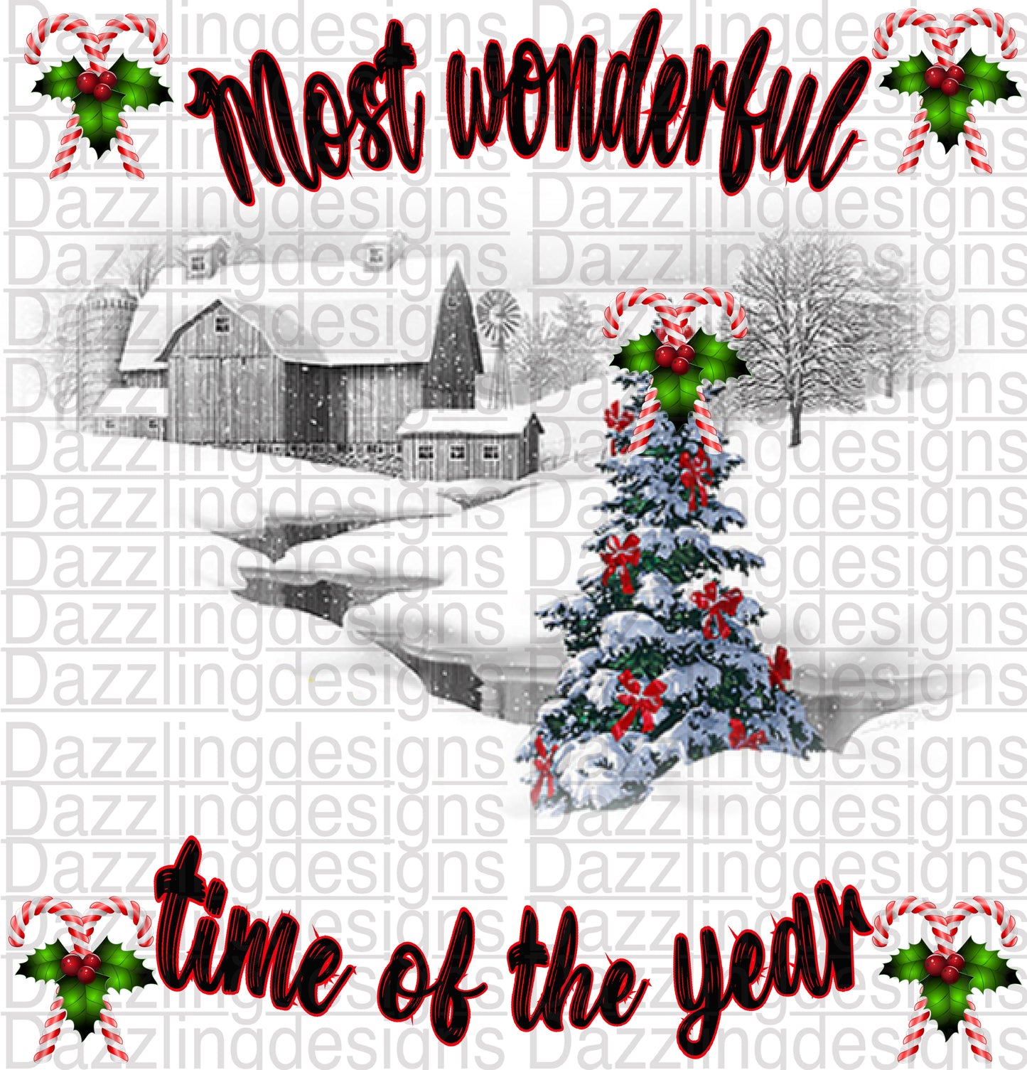 Most Wonderful time of the year png tumbler design