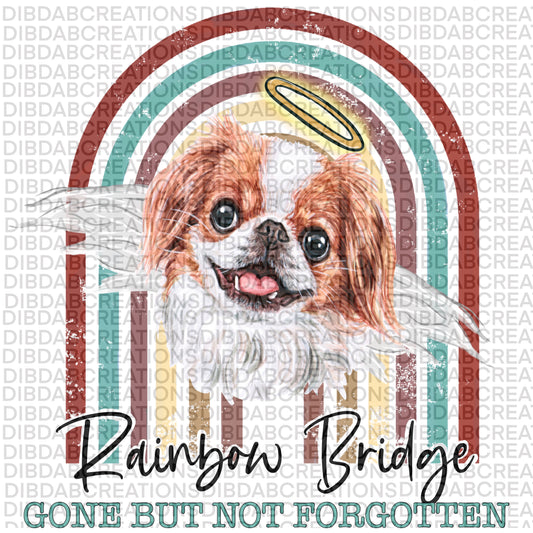 Rainbow Bridge Pekingese png digital download design