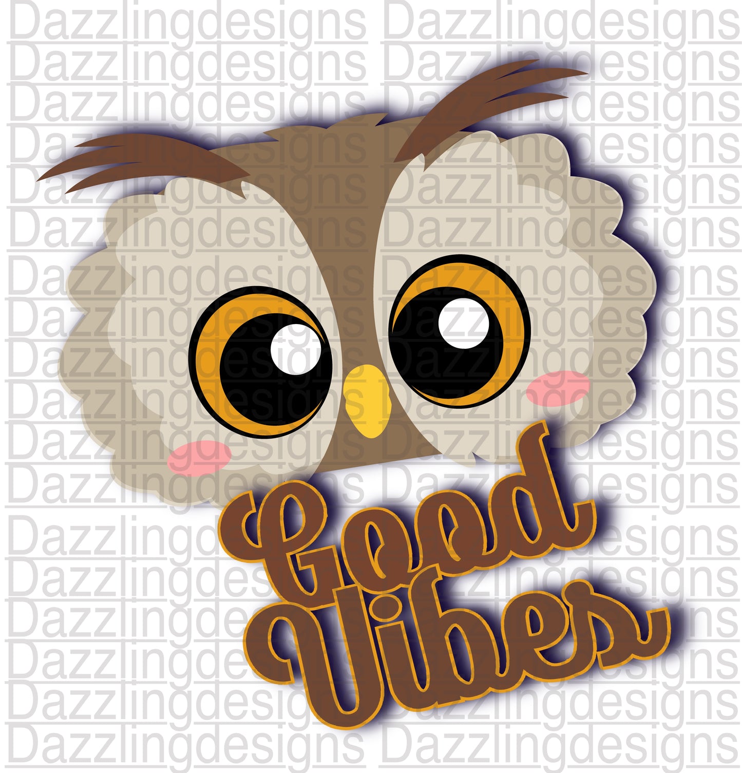 Good Vibes Owl Head
