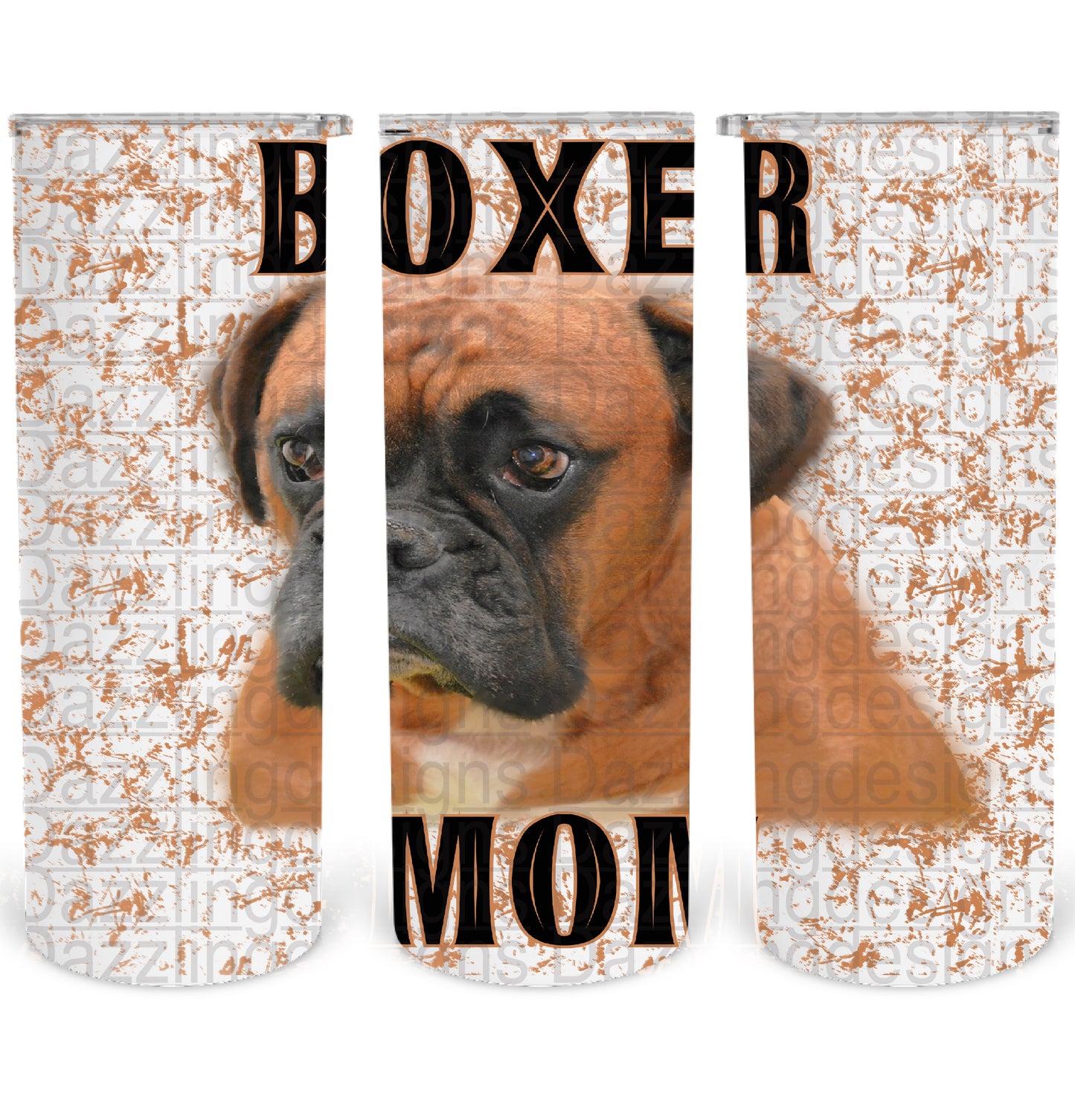 Boxer Mom png tumbler design