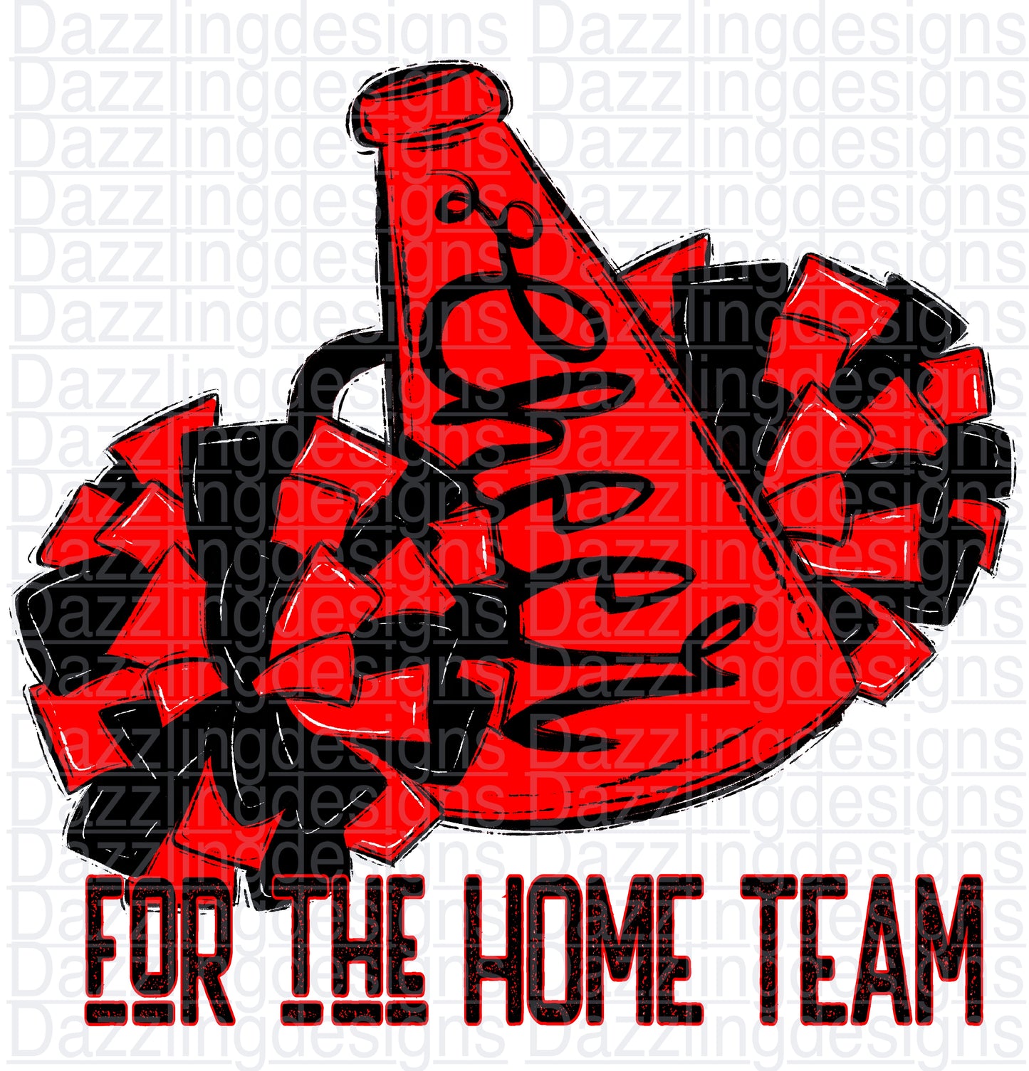 Cheer for the HOMETEAM Red/Black